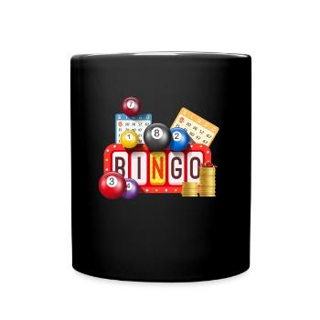 Bingo Geschenk Geschenkidee - Tasse einfarbig - Schwarz - Vorne