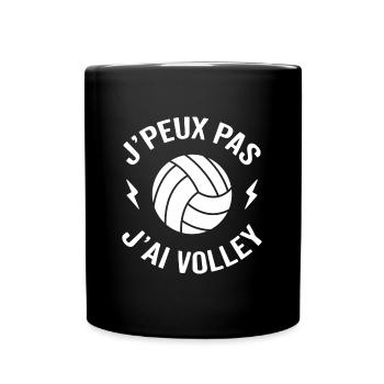 Je peux pas j'ai volley volleyball - Mug uni - noir - Devant