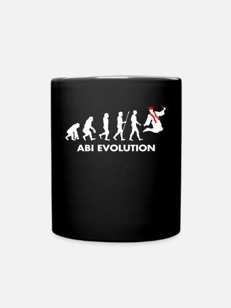 Abitur Abiturient Schulabschluss Evolution Abi - Tasse einfarbig - Schwarz