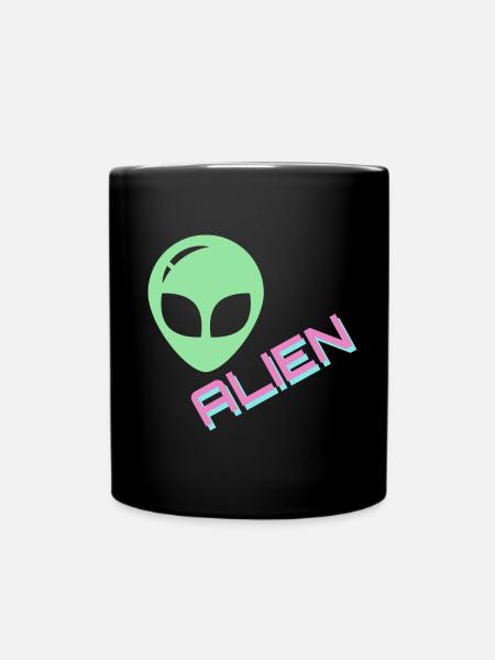 alien - Tasse einfarbig - Schwarz
