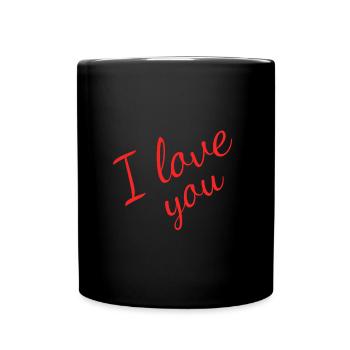 Ich liebe dich - Full Colour Mug - black - Front