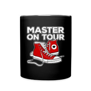 Master university degree graduation diploma funny - Full Colour Mug - black - Front
