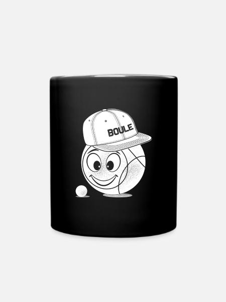 Boule Kugel Cap Petanque Schweinchen Boulekugeln - Tasse einfarbig - Schwarz