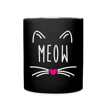 MEOW - Full Colour Mug - black - Front