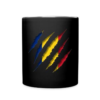CRACKS ROMANIA FLAG - Full Colour Mug - black - Front