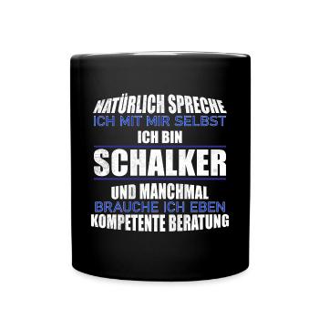 Schalker Beratung Geschenkidee - Tasse einfarbig - Schwarz - Vorne