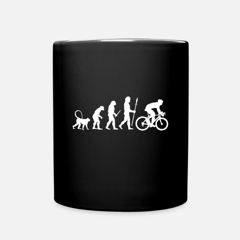 Evolution Radfahrer - Tasse einfarbig - Schwarz