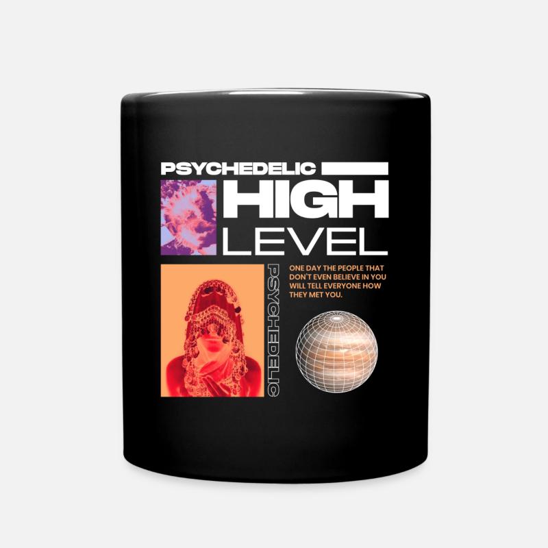 Psychedelisch High Level - Tasse einfarbig - Schwarz