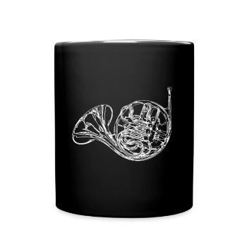 Waldhorn - Tasse einfarbig - Schwarz - Vorne