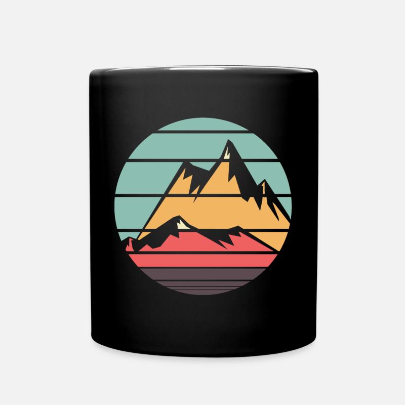 Montagnes rétro - Mug uni - noir
