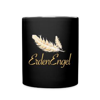 ErdenEngel mit Feder - Sonja Ariel von Staden - Tasse einfarbig - Schwarz - Vorne
