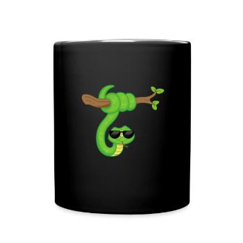 Snake with sunglasses Snake Animal Wildlife - Full Colour Mug - black - Front
