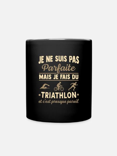 je fais du triathlon t-shirt triathlète - Mug uni - noir