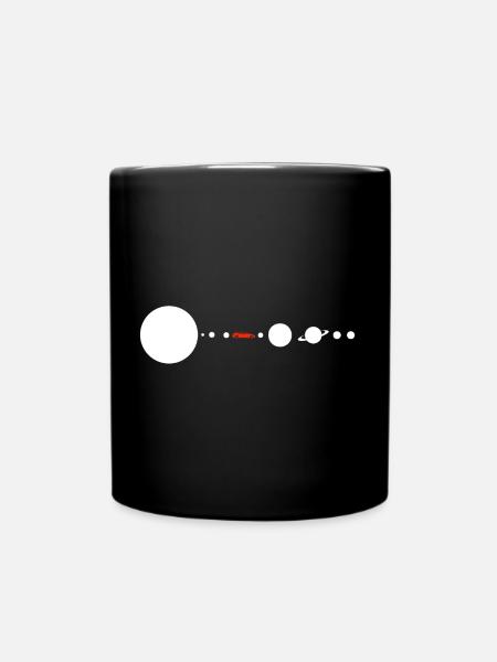 Tesla dans le système solaire spatial SpaceX - Mug uni - noir