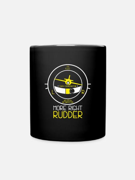 Fliegen Lernen - Lustiges FluglehrerGeschenk - Tasse einfarbig - Schwarz