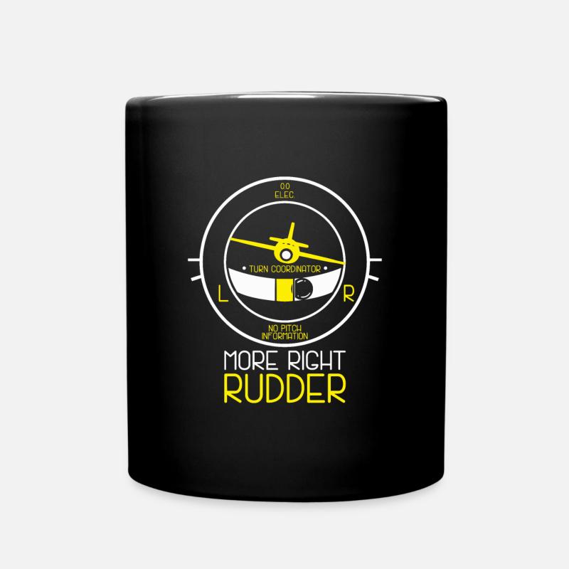 Fliegen Lernen - Lustiges FluglehrerGeschenk - Tasse einfarbig - Schwarz