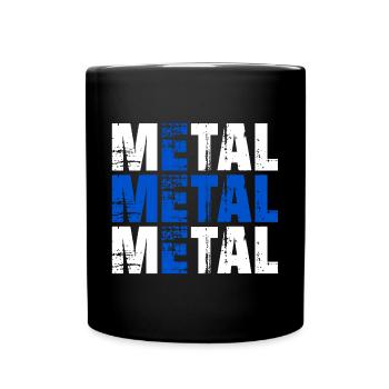 FINNISH METAL Finland Finnish Flag - Full Colour Mug - black - Front