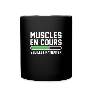 Musculation muscles en cours veuillez patienter - Mug uni - noir - Devant