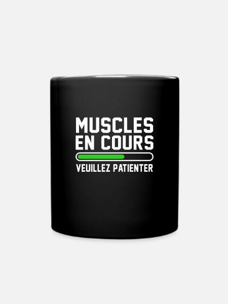 Musculation muscles en cours veuillez patienter - Mug uni - noir