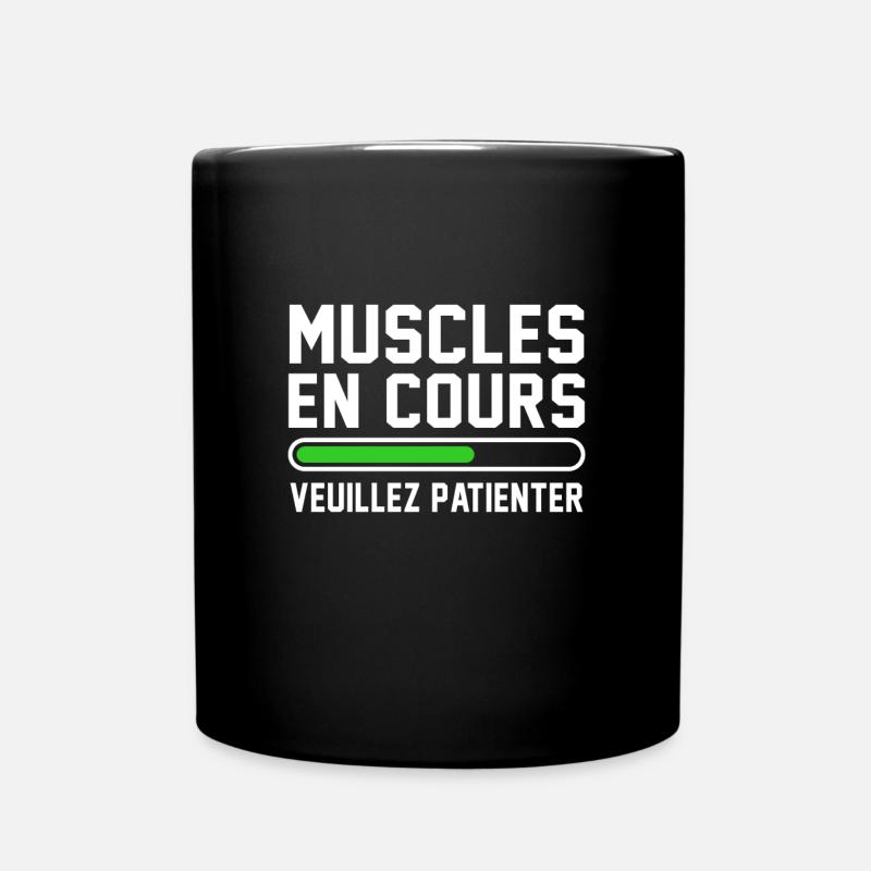 Musculation muscles en cours veuillez patienter - Mug uni - noir