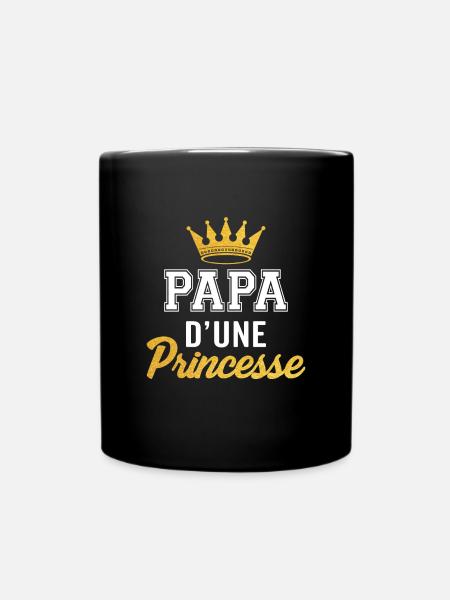 Papa d'une Princesse t-shirt papa princesse - Mug uni - noir