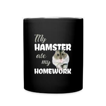 Devoirs de hamster drôle disant - Mug uni - noir - Devant