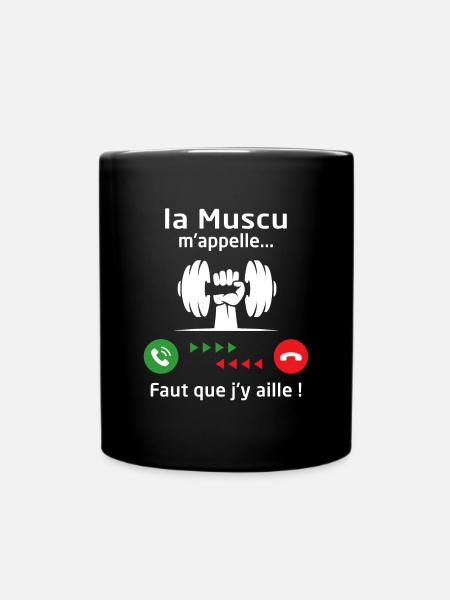 la Musculation m'appelle t-shirt muscu - Mug uni - noir