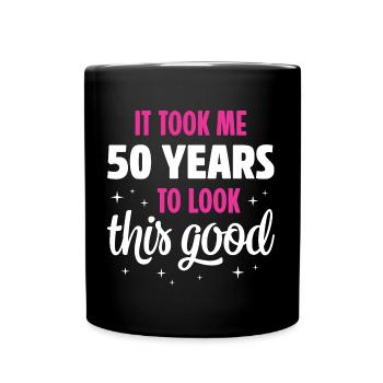 IL M'A PRIS 50 ANS POUR REGARDER CE BON - Mug uni - noir - Devant