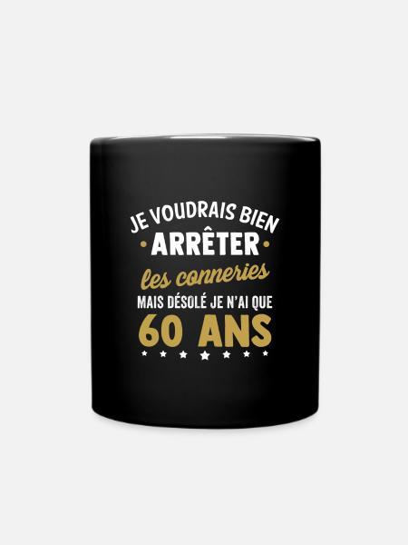 60 ans cadeau d'anniversaire - Mug uni - noir