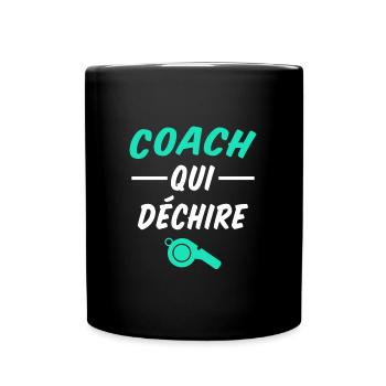 coach qui déchire - Mug uni - noir - Devant