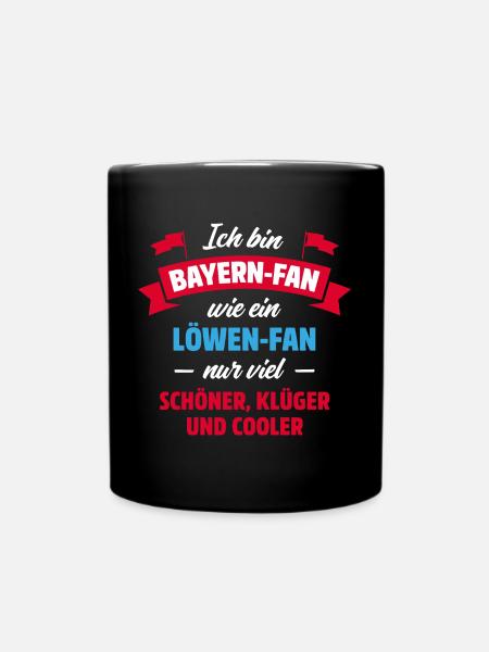 ICH BIN BAYERN FAN | FUSSBALL | GESCHENK - Tasse einfarbig - Schwarz
