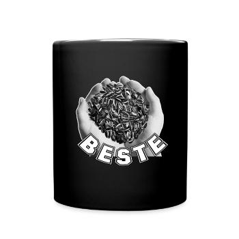 Sonnenblumenkerne Beste - Tasse einfarbig - Schwarz - Vorne