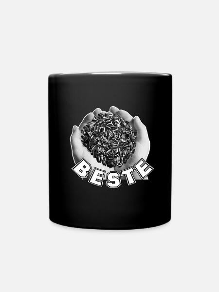 Sonnenblumenkerne Beste - Tasse einfarbig - Schwarz