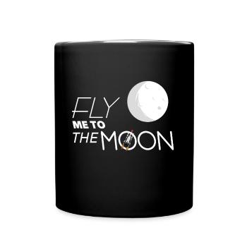 Mond - Tasse einfarbig - Schwarz - Vorne