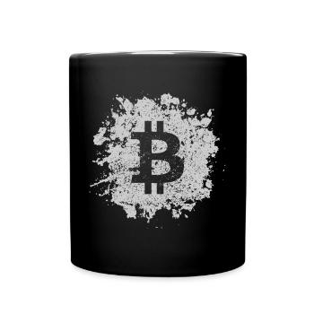 Logo Bitcoin Look Vintage I Splash BTC Bitcoin - Mug uni - noir - Devant