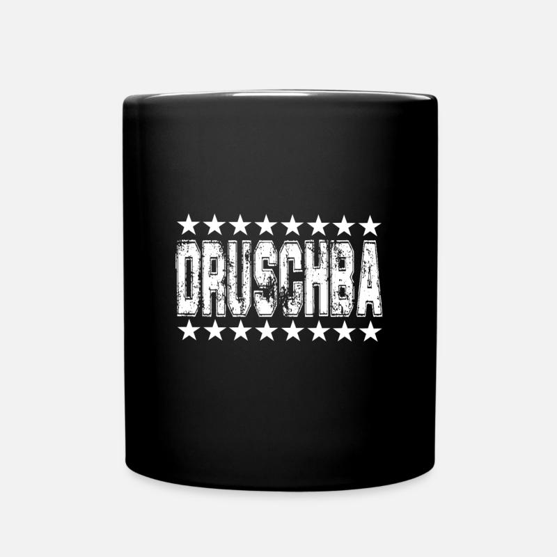 Druschba Freundschaft friendship w - Tasse einfarbig - Schwarz