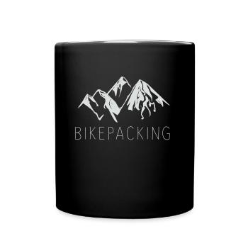 Bikepacking bike mountain bike freedom gift - Full Colour Mug - black - Front