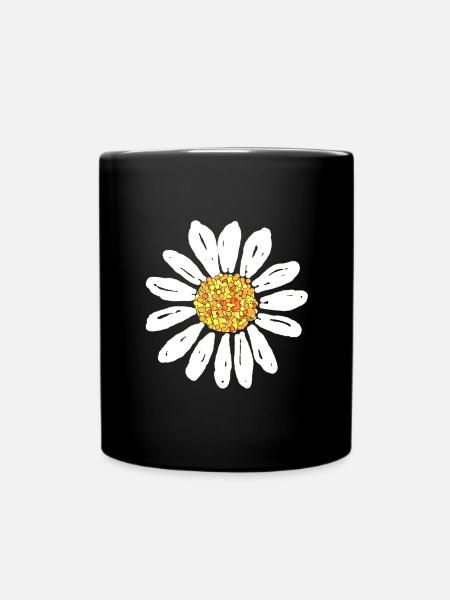 Fleur de marguerite - Mug uni - noir
