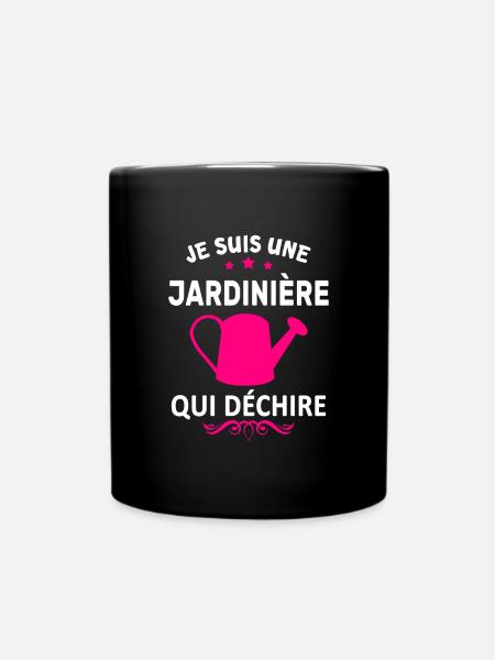 je suis une Jardinière qui déchire - Mug uni - noir