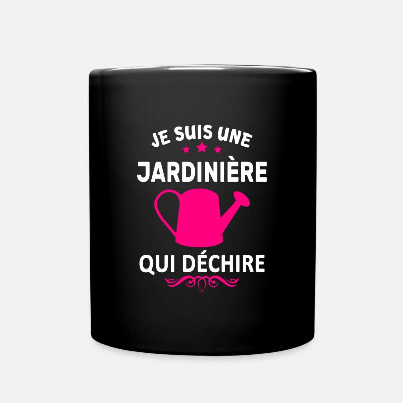 je suis une Jardinière qui déchire - Mug uni - noir