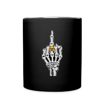 Skeleton Rocker Rock Music Heavy Metal Hard Rock Cool - Full Colour Mug - black - Front