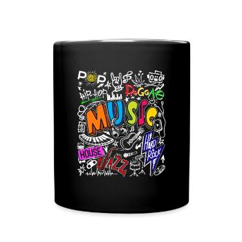Rock Musik Hardrock Konzert Festival Punk Hip Hop - Tasse einfarbig - Schwarz - Vorne