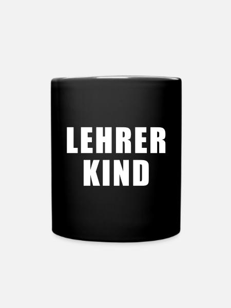 Lehrerkind - Tasse einfarbig - Schwarz