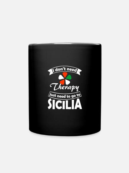 La Sicile - Mug uni - noir