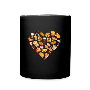 Fast Food Love - Full Colour Mug - black - Front