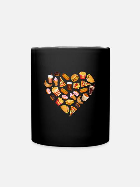 Fast Food Love - Mug uni - noir