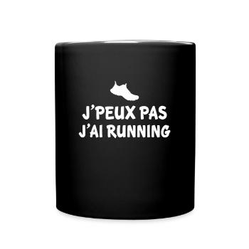 j'peux pas j'ai running - Mug uni - noir - Devant