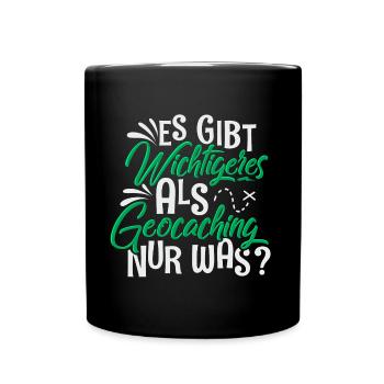Geocaching Geocacher - Tasse einfarbig - Schwarz - Vorne