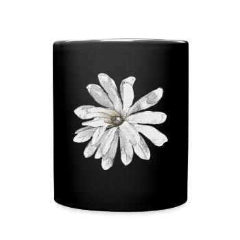 beautiful floral motifs, star magnolia, spring dress - Full Colour Mug - black - Front