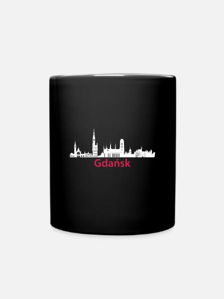 Danzig Polen Hauptstadt Skyline Danzig Polska - Tasse einfarbig - Schwarz